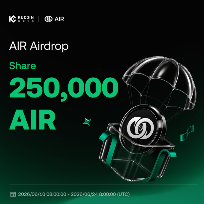 ایردراپ AIR در KuCoin Wallet